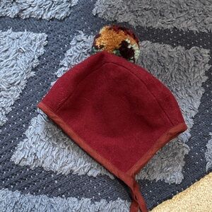 Kids Burgundy Bonnet